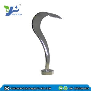 Artificial Modern 304 stainless steel outdoor pool shower fountain customized silver water curtain for swimming pool 
