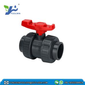 China Professional Swimming Pool Low MOQ Wholesale Plastic Double Union Ball Valve 