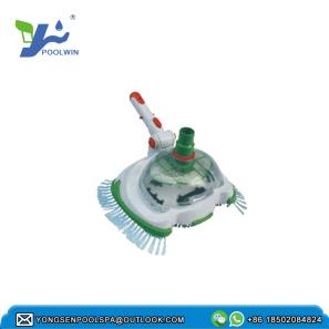 Luxury Pool Vacuum Head with Nylon Brush Swimming Pool Cleaning Vacuum Head with Transparent Cover and Easy Button