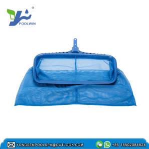 Extra Wide Big Capacity Blue Plastic Besting Selling Swimming Pool Cleaner Strengthen Portable Leaf Skimmer