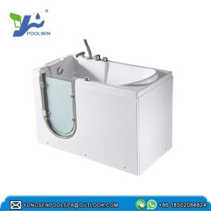 Factory wholesale modern smart bathtub small apartment type walk-in acrylic sitting side door bathtub 