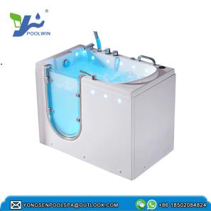 Walk-in Acrylic Tub Door Cylinder Square seated tub side door Bubble Jacuzzi 