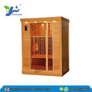 Newest Design Small Steam Spa Cabinet 2 Person Home Personal Use Safety Full Wooden Sauna Room 