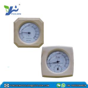 Sauna room accessories Durable wooden temperature and humidity table 