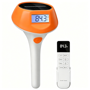 New Solar Pool Light + Thermometer IP68 Outdoor Bathtub LED Light with Solar Charging