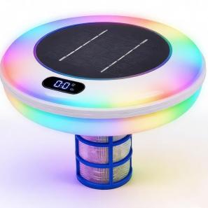 Solar-powered water purifier with copper and silver ion pool algae removal, disinfection, and purification system