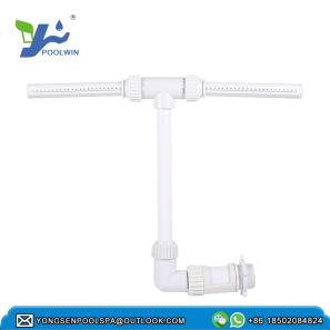Special perforated fountain for swimming pool supports